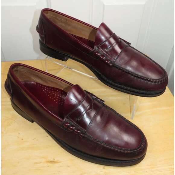 LL Bean Cordovan/Burgundy Beefroll Penny Loafers Size 10 D US main image 5